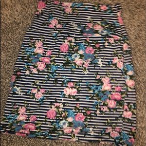 pencil, mini skirt, navy, stripe